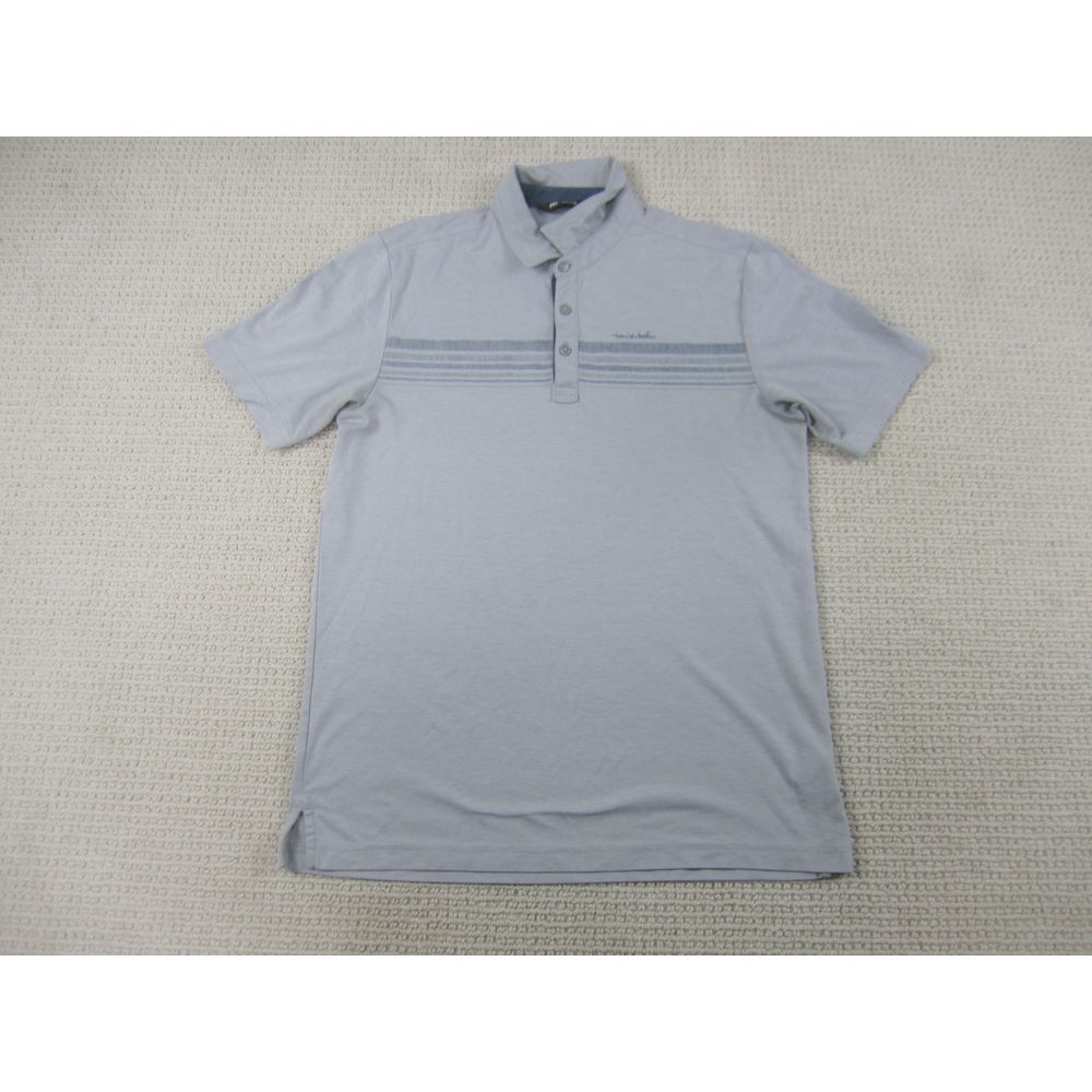 Travis Mathew Shirt Mens‎ Medium Blue Coast Charter Polo Short Sleeve Collared